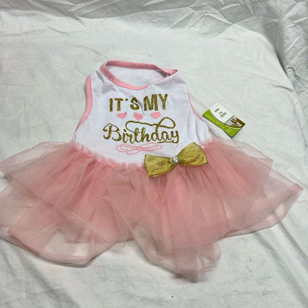 Birthday tutu dog dress